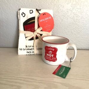 Opalhouse Festive cotton dishcloths and mug set